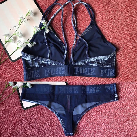 Victoria’s Secret PINK Velvet Bralette & Thong SET - Picture 2 of 3